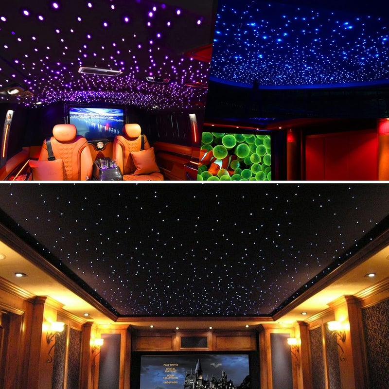 CHINLY Twinkle 550pcs 9.8ft 0.03in Fiber Optic Lights Star Headliner Kit, Music Mode Bluetooth APP Control Remote, RGBW Star Roof Lights for Home Theater/Pool Ceiling - Image 5